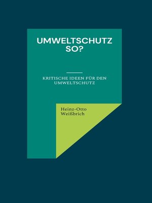 cover image of Umweltschutz so?